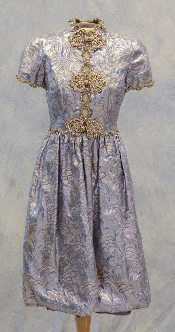 Oscar de la Renta design lavender & silver lamé (1 of 4)