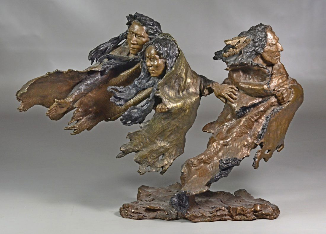 Mark Hopkins, American, 20th c, bronze sculpture, (1 of 4)