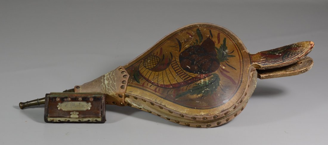 2 pcs to include an original paint decorated bellows (1 of 2)