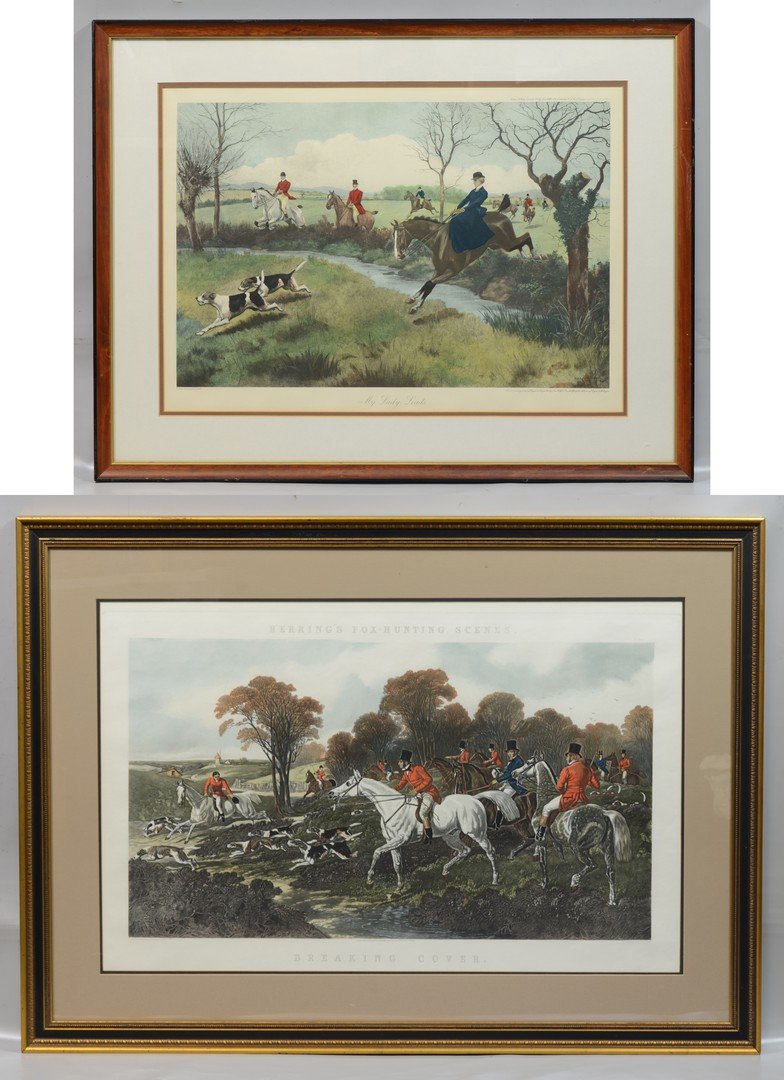(2) English Fox Hunting Prints: John Harris (British, (1 of 3)