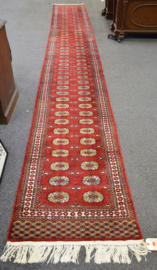 2'7" x 20' Red Bokhara carpet runner (1 of 2)