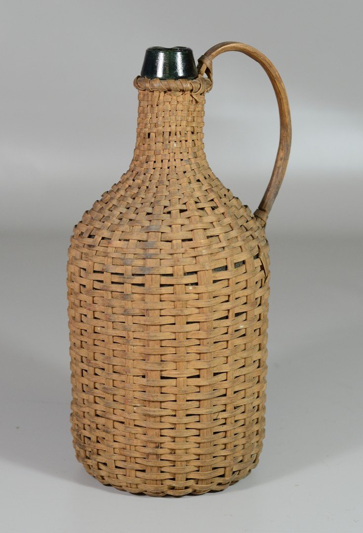 Splint Wrapped Deep Aqua Demijohn, 12 1/2" h, RCA, LLC (1 of 3)