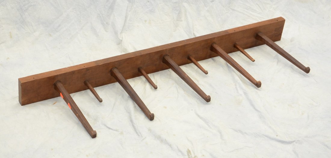9 hook cherry peg rack, consisting of  5 long, 13", and (1 of 1)