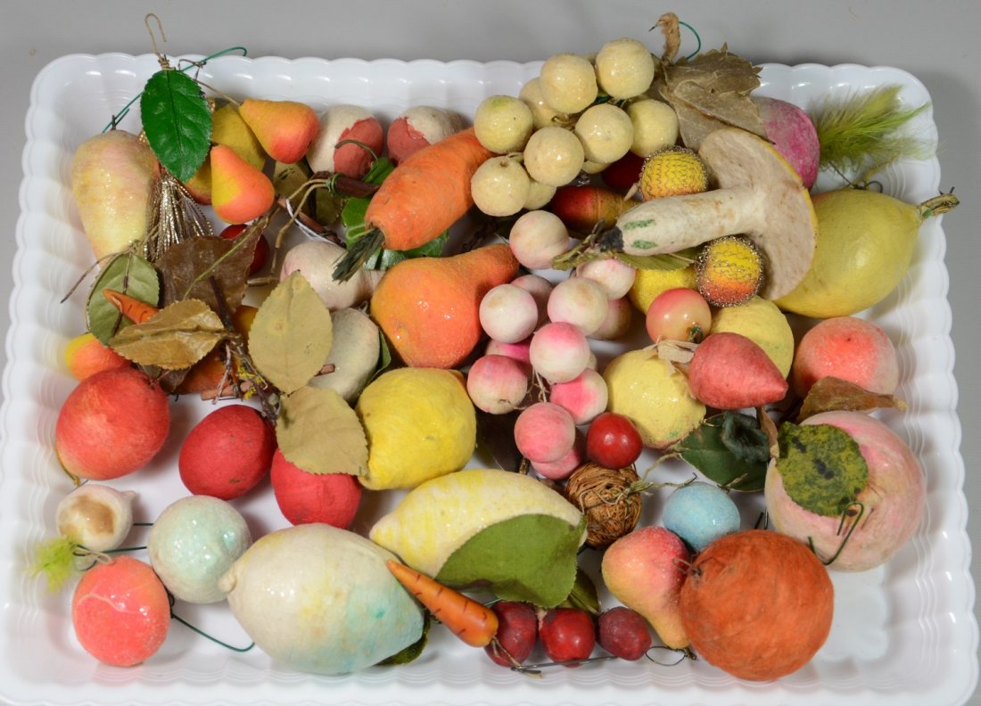 40 cotton fruit ornaments including mushroom, also (1 of 1)