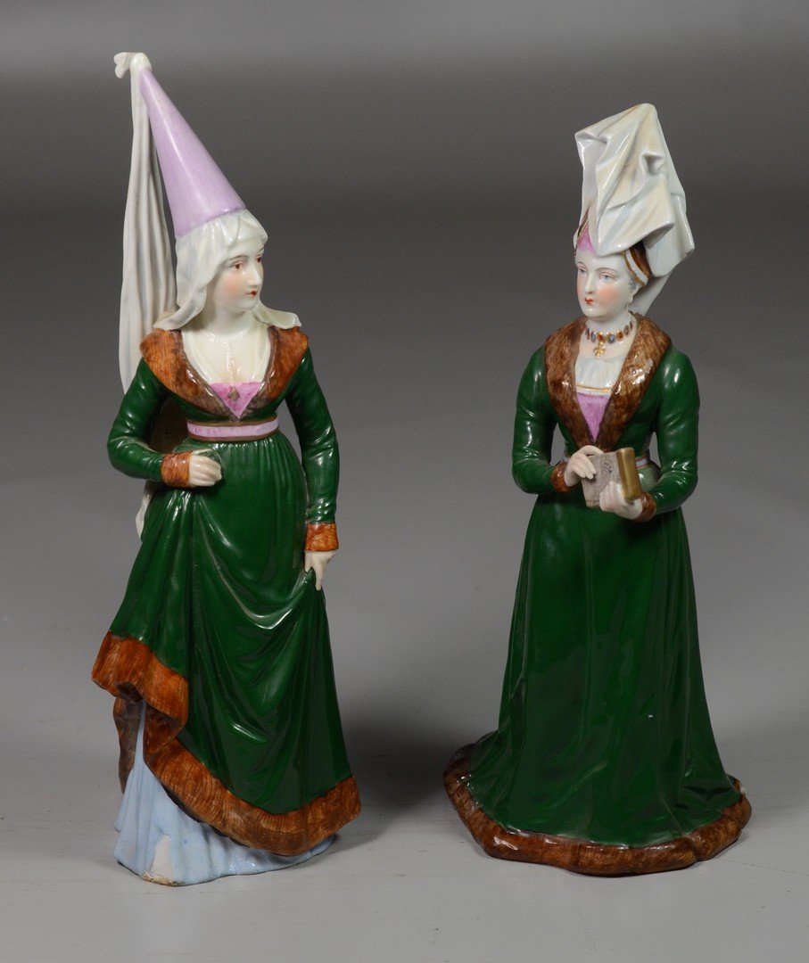 Two Continental Porcelain Figurines, Marguerite de (1 of 4)