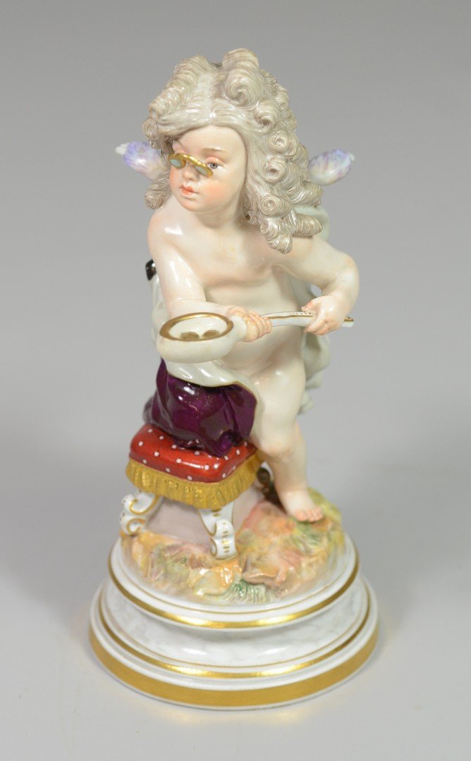 Meissen porcelain figurine; Model: L 115, Cupid as (1 of 9)