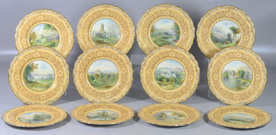 12 Spode Copelands China lay plates with topographic (1 of 7)