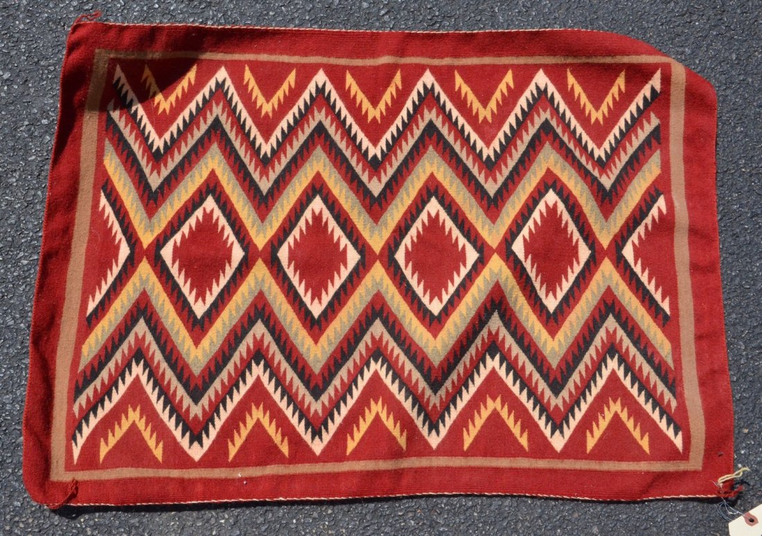 Native American Navajo Two Gray Hills rug, red black (1 of 1)
