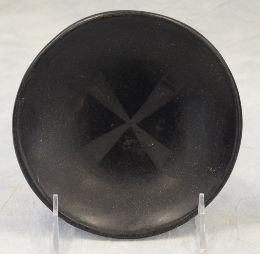 Maria & Santana San Ildefonso black on black plate (1 of 2)