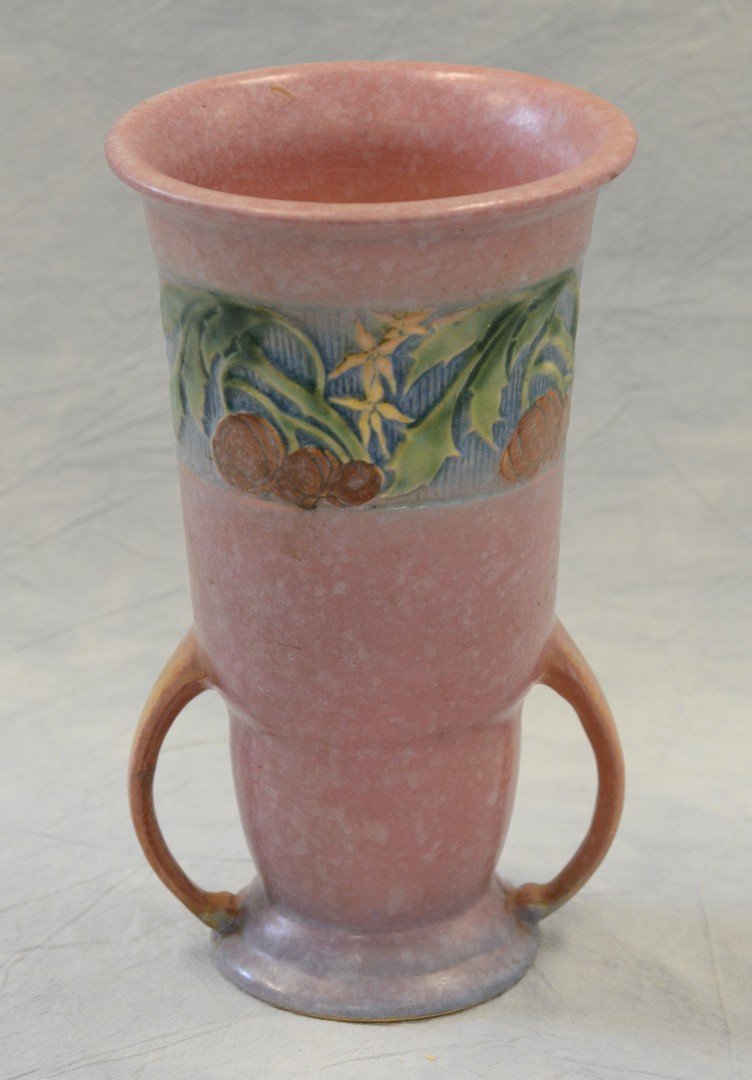 Roseville Pottery Baneda double handled vase, no (1 of 5)