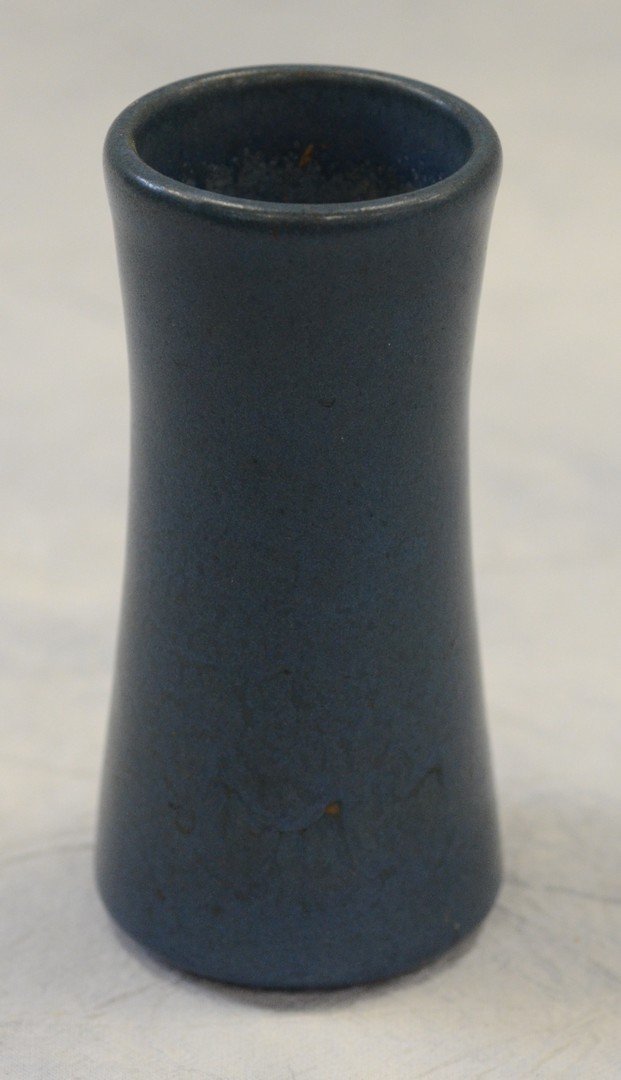 Marblehead Pottery dark blue vase, no issues, 4-1/4" h (1 of 4)