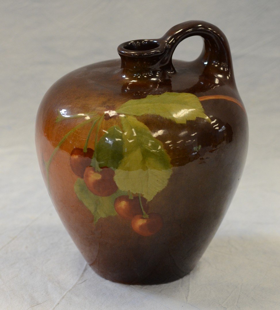 Weller Pottery Louwelsa handled jug, minor crazing, (1 of 4)