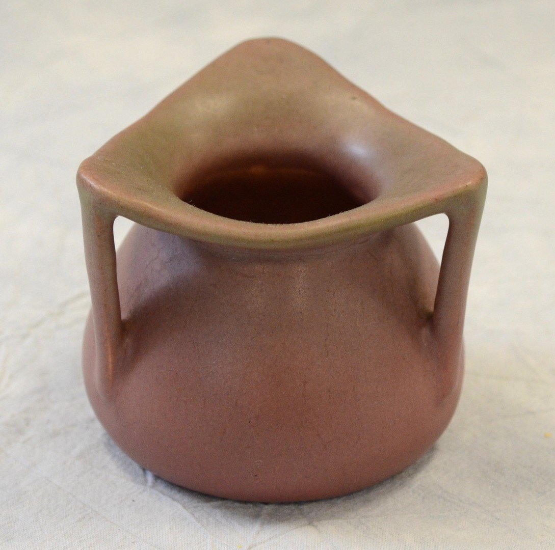 1915 Rookwood 3-handled vase, 3-1/2" h x 4" dia (1 of 4)