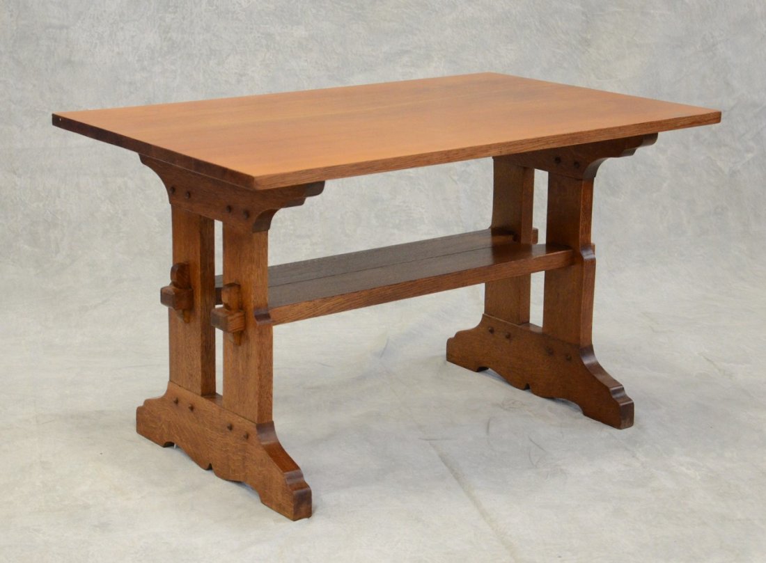 Gustav Stickley No 637 Library Table, unsigned, 48" (1 of 6)
