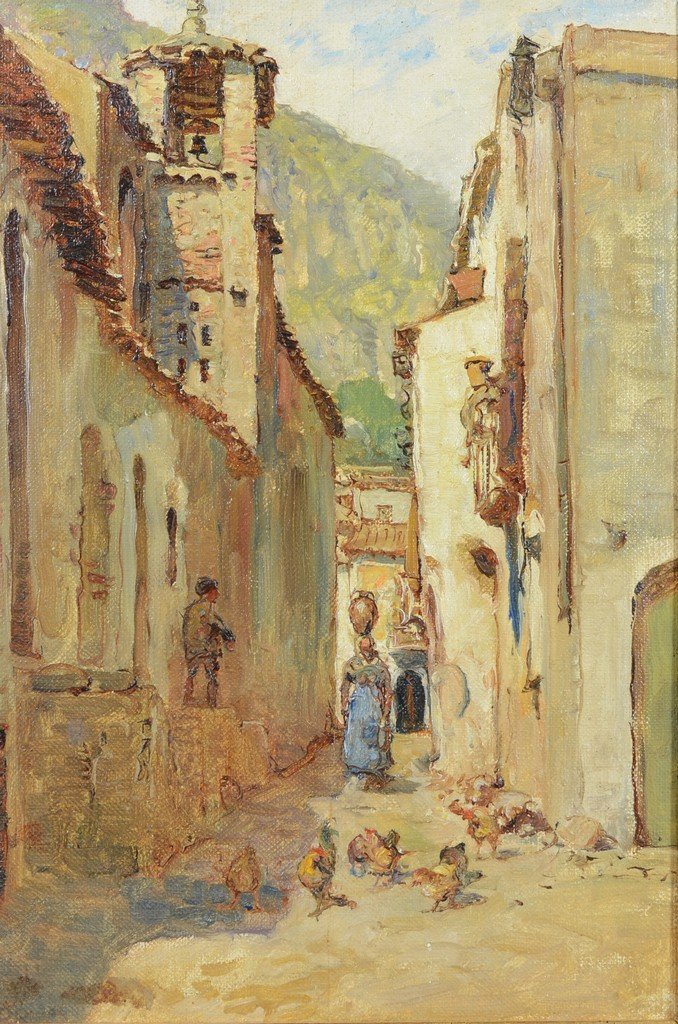 Anna Richards Brewster (American, 1870-1952), oil on (1 of 4)