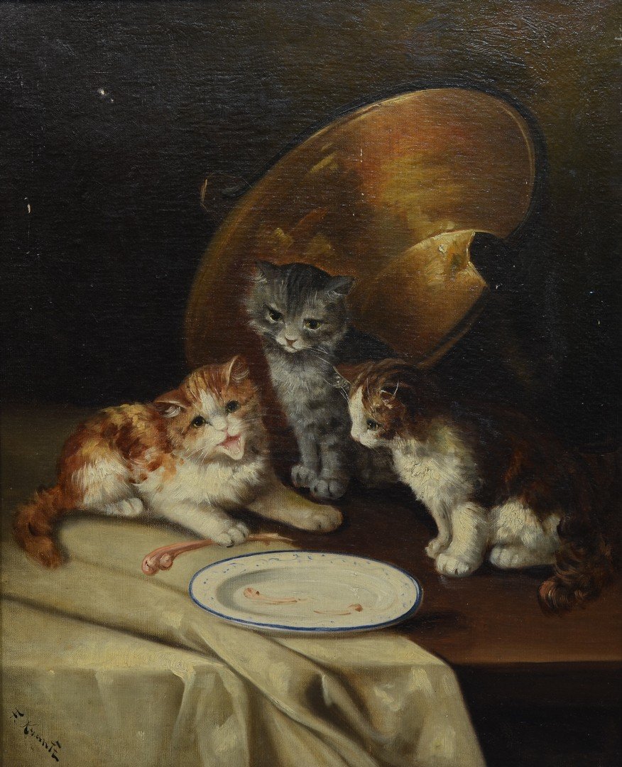 F Krantz (Continental School, 19th Century), oil on (1 of 4)
