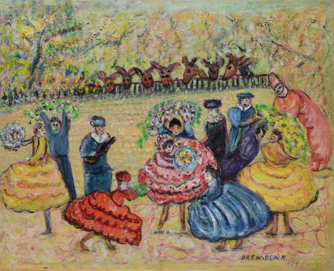 Jessie Drew Bear (American, 1879-1962), oil on canvas, (1 of 3)