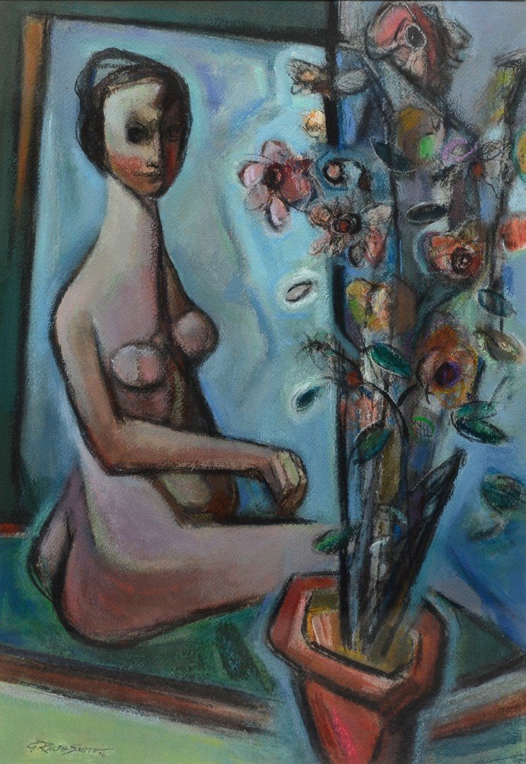 G Ralph Smith (American, PA, 1907-2007), mixed media, (1 of 3)