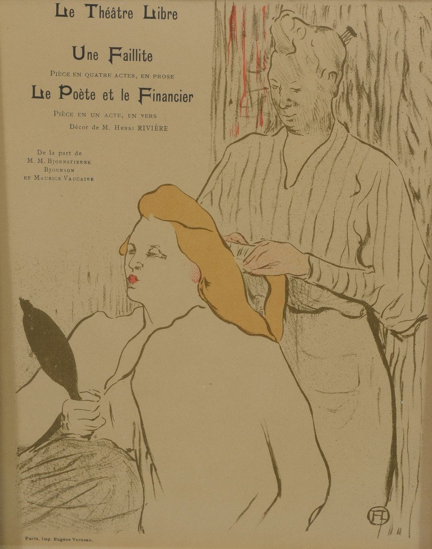 Henri Toulouse-Lautrec (French, 1864-1901), lithograph, (1 of 2)