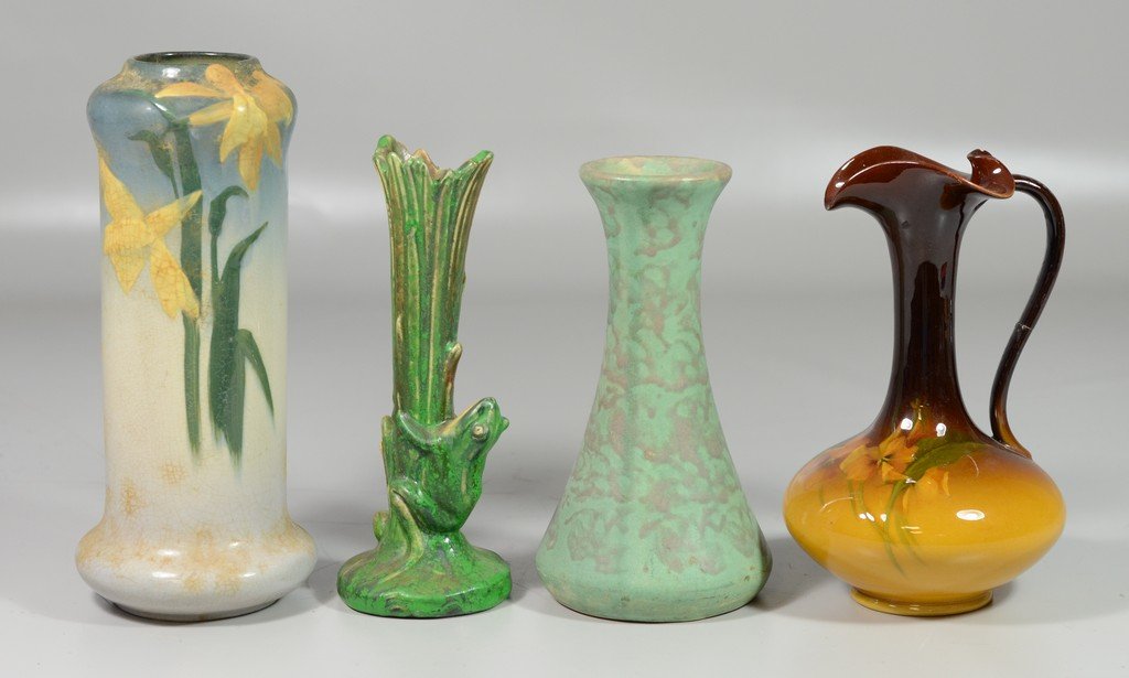 (4) pcs various art pottery, all with damage, tallest (1 of 1)