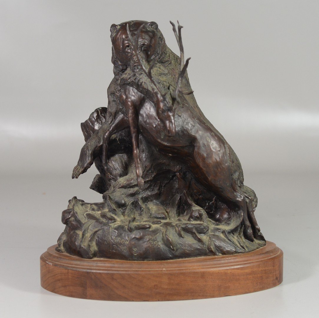 Ron Herron, American, 20th c, bronze sculpture, Grizzly (1 of 4)