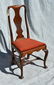 Mahogany Queen Anne style side chair, stretcher base,