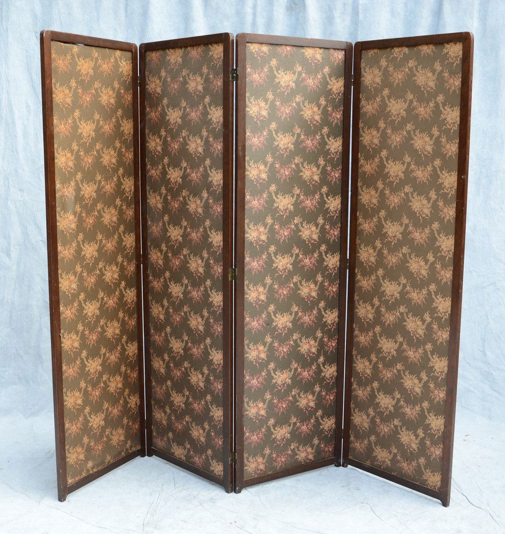 4 panel folding screen with fabric, 68 "h, each panel (1 of 1)