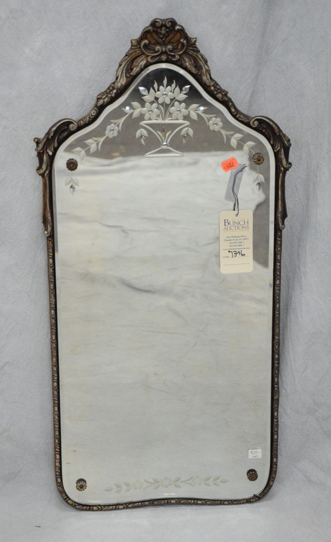 Art deco wall mirror, 33" h (1 of 1)