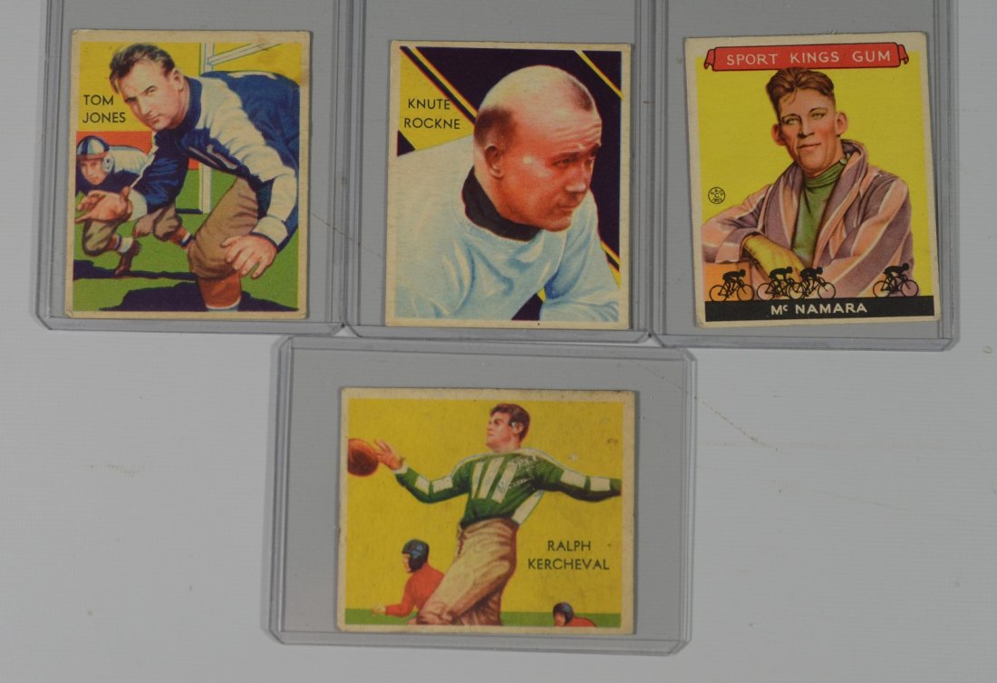 4 Mixed lot cards, 3 National Chicle football, (1 of 2)