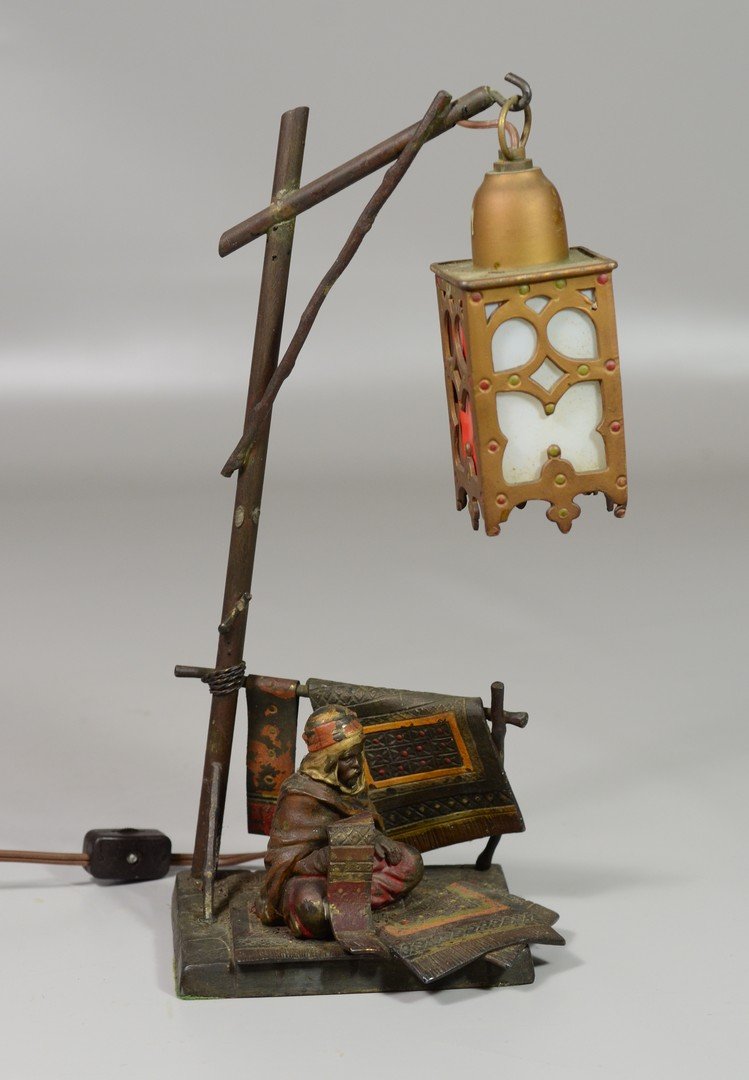 Bergman style cold painted white metal Arabian night (1 of 2)