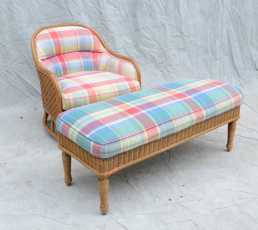 Polo by Ralph Lauren wicker rattan and plaid (1 of 2)