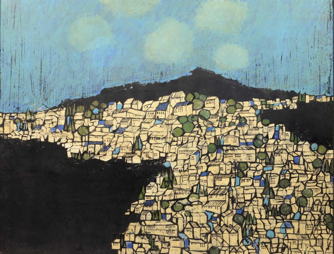 Harry Dunn (American, PA, 1929-1988), acrylic on (1 of 3)