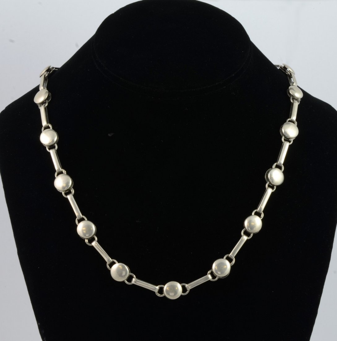 Hand wrought sterling silver necklace, 24" long 1.38 TO (1 of 3)