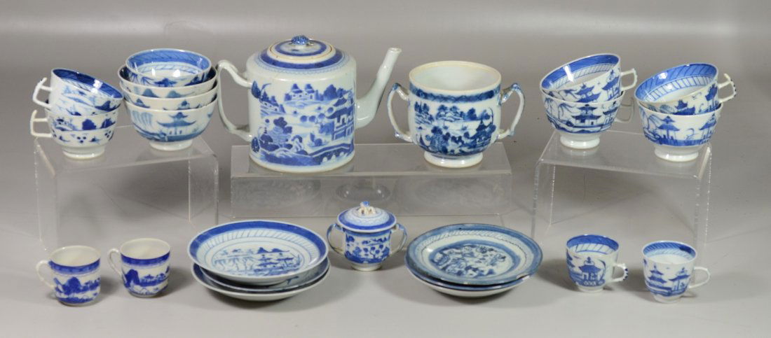 (24) Pieces of Chinese Export porcelain Canton pattern (1 of 1)