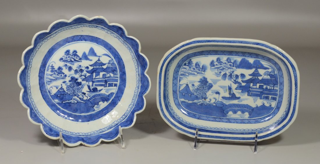 (2) Chinese Export Canton pattern porcelain bowls to (1 of 10)