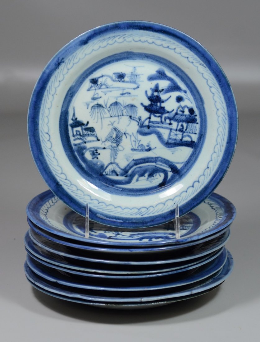 (9) Assorted Chinese Export Porcelain Canton pattern (1 of 2)