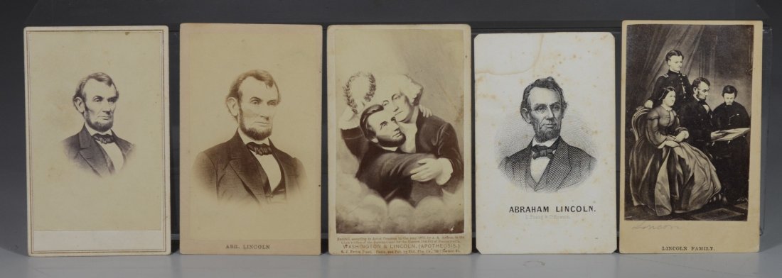 (5) Abraham Lincoln carte de visites, consisting of (1) (1 of 2)