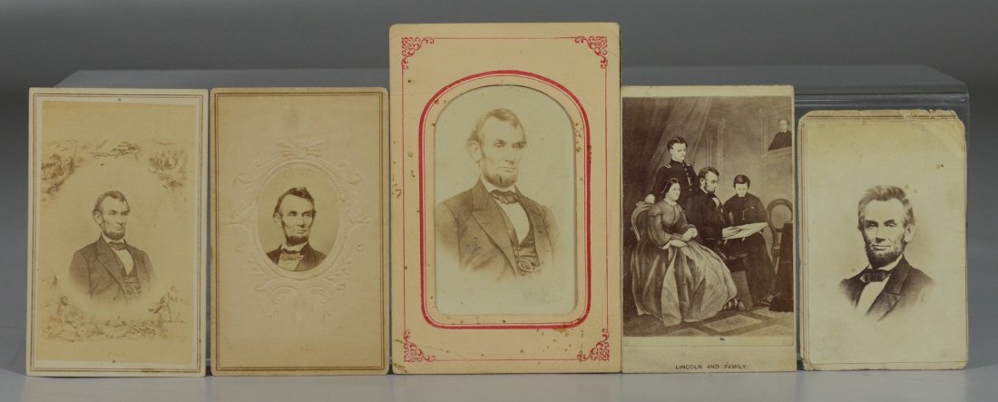 (5) Abraham Lincoln carte de visites, consisting of (1 of 2)