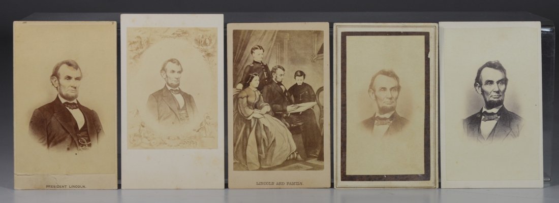 (5) Abraham Lincoln carte de visites, consisting of (1) (1 of 2)