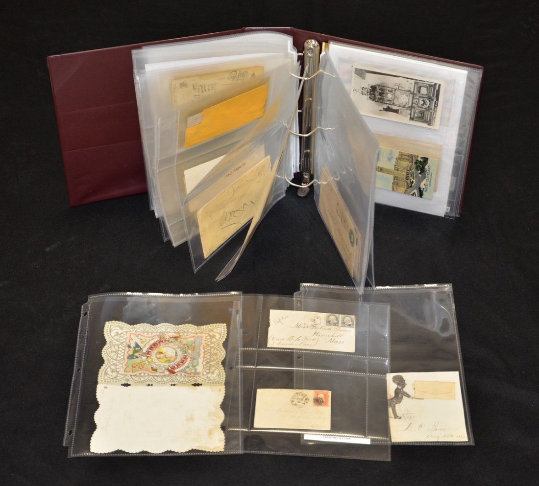 Ephemera, binder containing: letterheads, envelopes, (1 of 2)