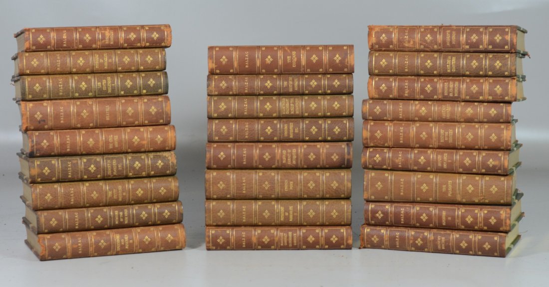 Balzac, Honore, Human Comedy, Philadelphia, no date,: Balzac, Honore, Human Comedy, Philadelphia, no date, 8vo, 26 volumes, 3/4 morocco, one of 100 copies, books