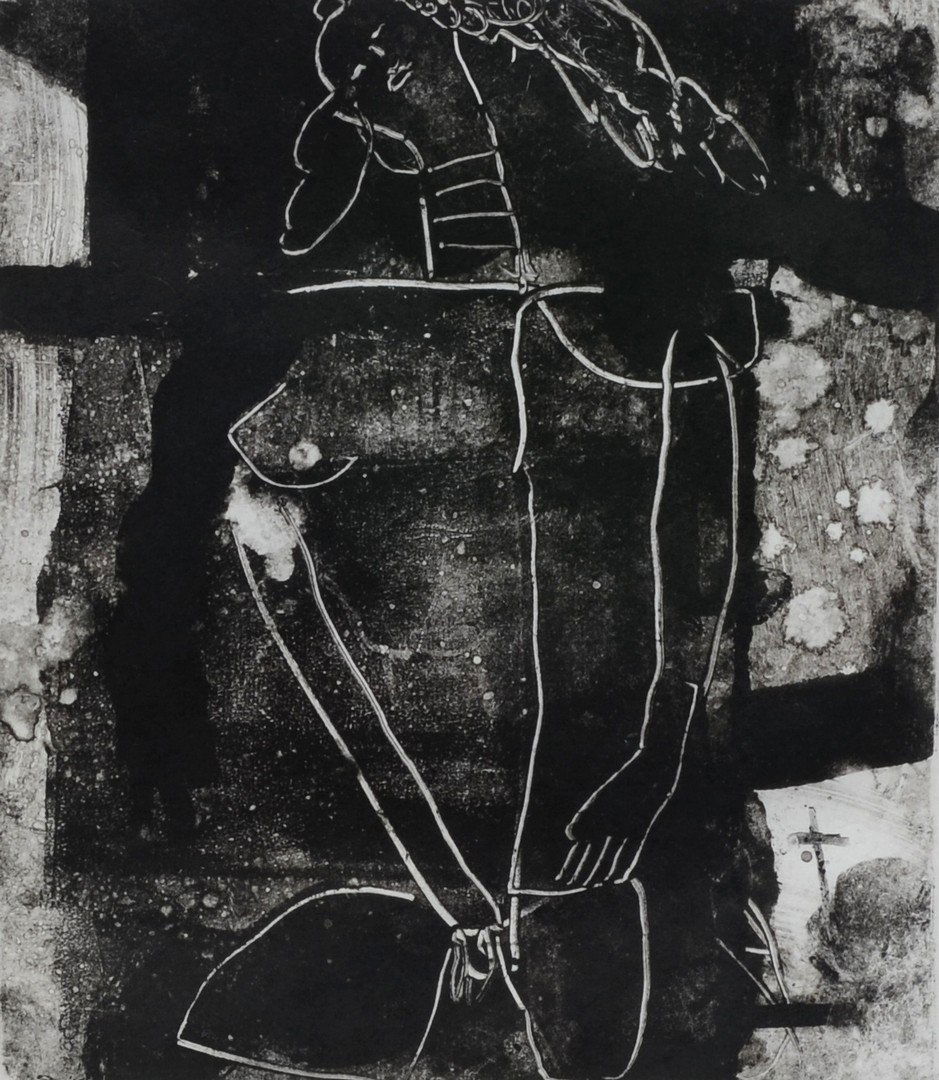 James Havard (American, b 1937, PAFA), monoprint, (1 of 3)