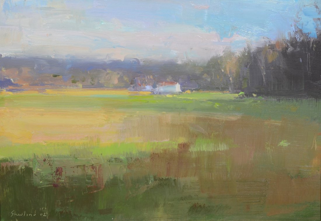 David Shevlino (American, b 1962, PAFA), oil on board, (1 of 3)