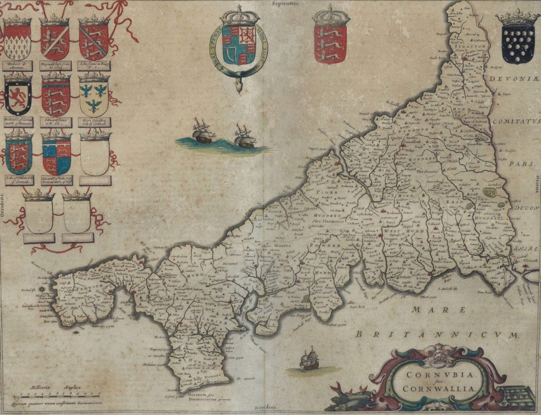 Willem Blaeu, Cornubia sive Cornwallia, Amsterdam: (1 of 2)