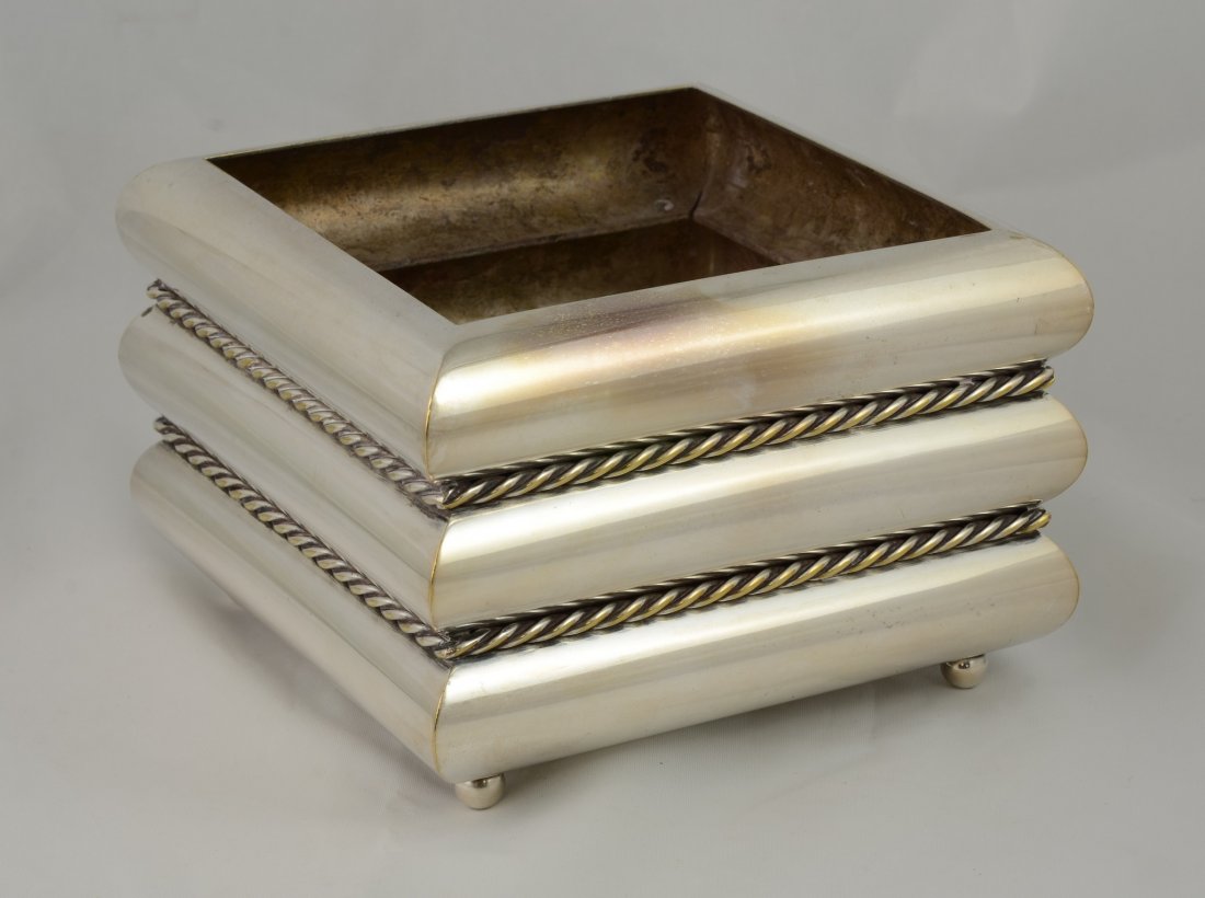 Sciarrotta  Square Form Planter, heavy plate, marked (1 of 2)