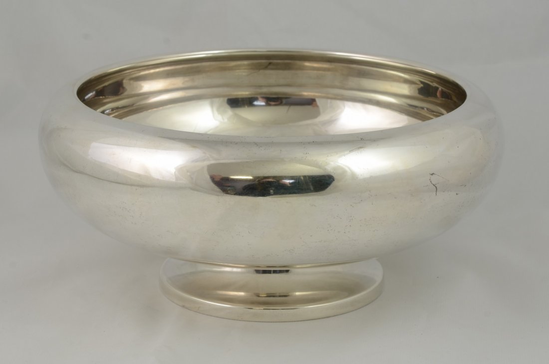 Poole Sterling Silver Center bowl, 9" diameter at top, (1 of 2)