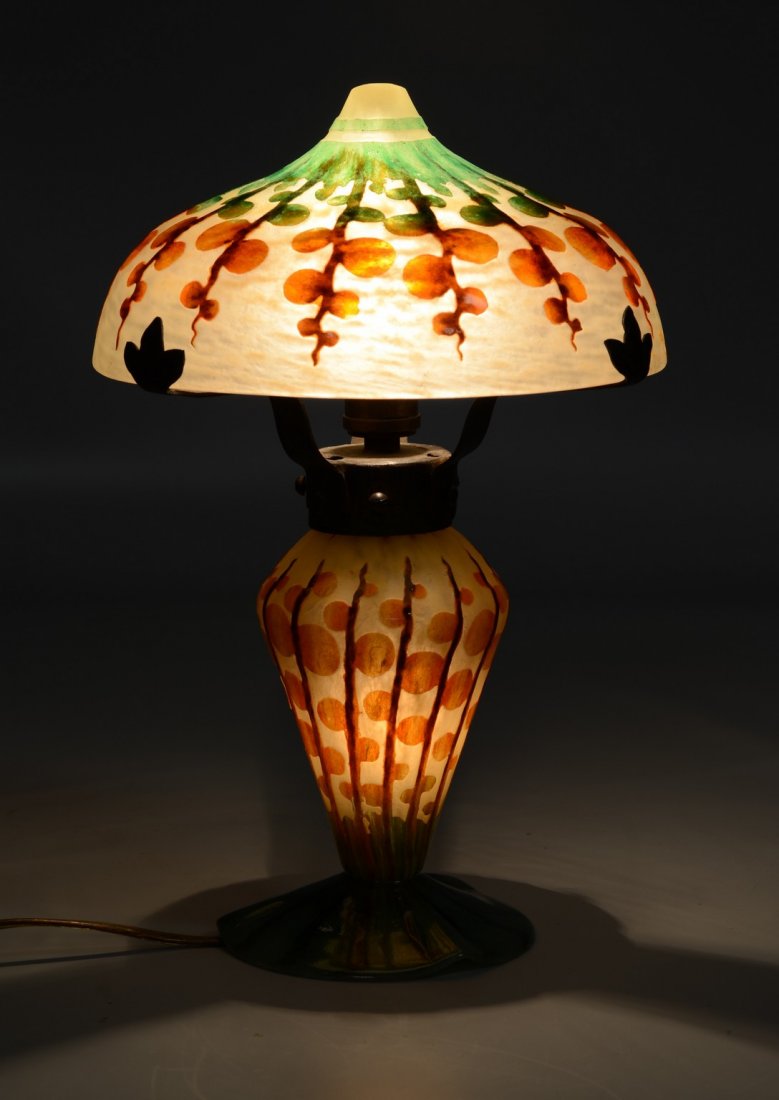 Le Verre Francais Monnaie du Pape Cameo Glass Lamp (1 of 5)