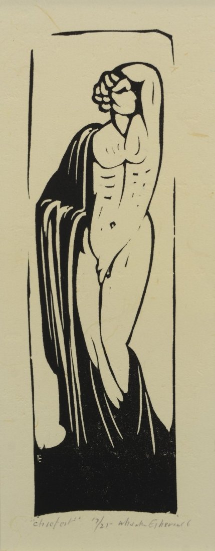 Wharton Esherick (American, 1887-1970), woodcut on (1 of 3)
