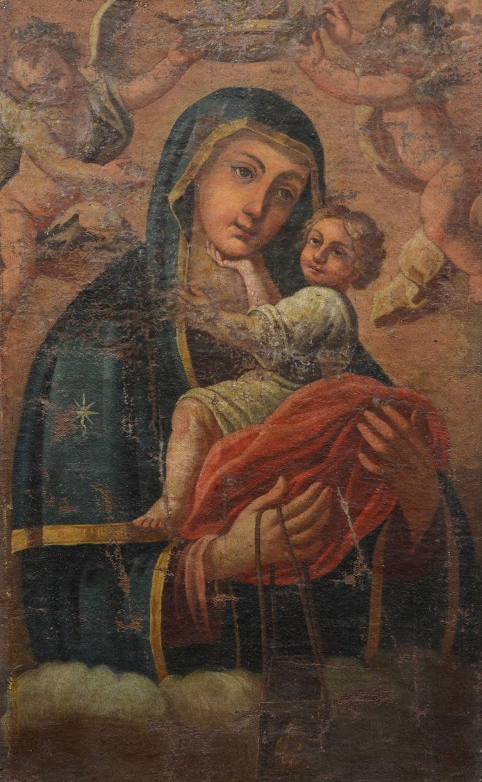 Italian School (16th Century), oil on canvas mounted on (1 of 2)