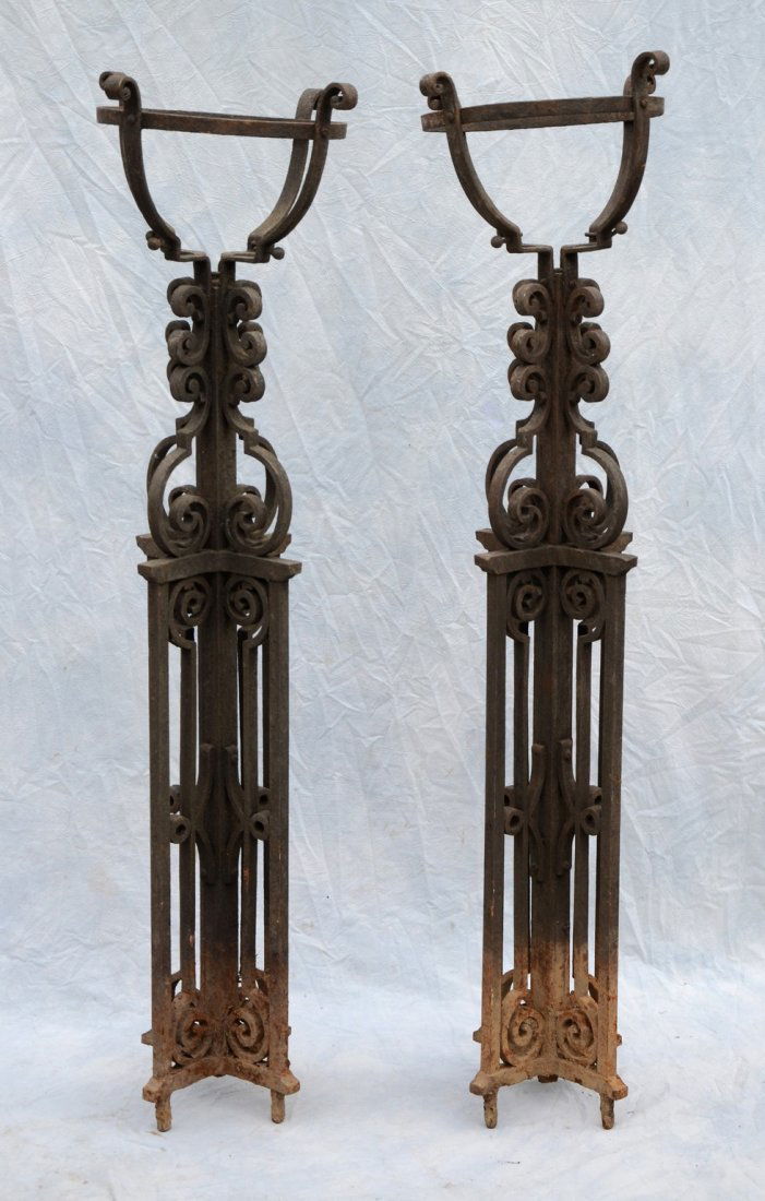 Pair of Wrought Iron Torcheres, elaborately scrolled (1 of 1)